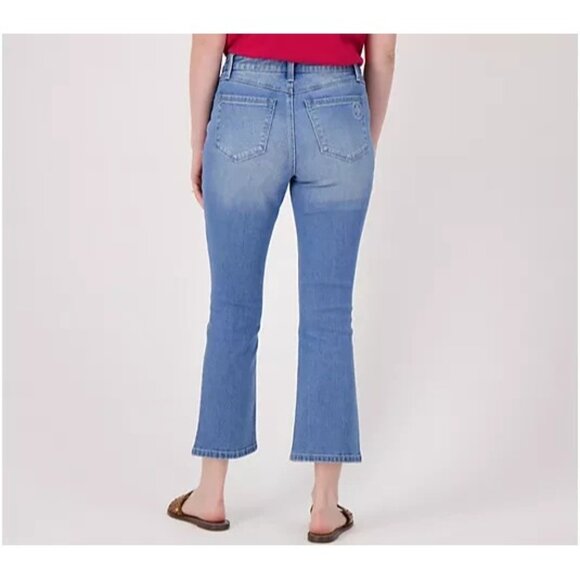 Laurie FeltReg Forever Denim 5 Pocket Crop Baby Bell Jeans Light REg 00 A601123 - Picture 2 of 2